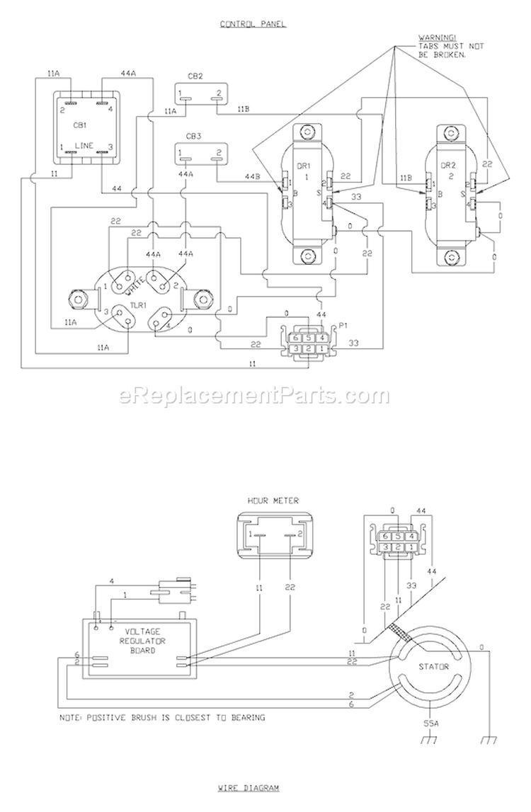 Page F Diagram and Parts List for 030220-0  Briggs and Stratton Generator
